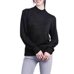 NEW LOVE TOKEN evelyn mockneck sweater in black